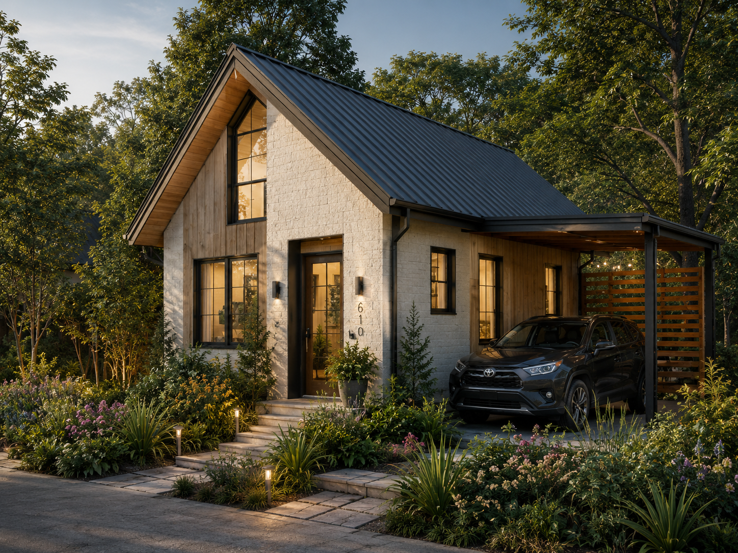 Modern cottage home architectural detail